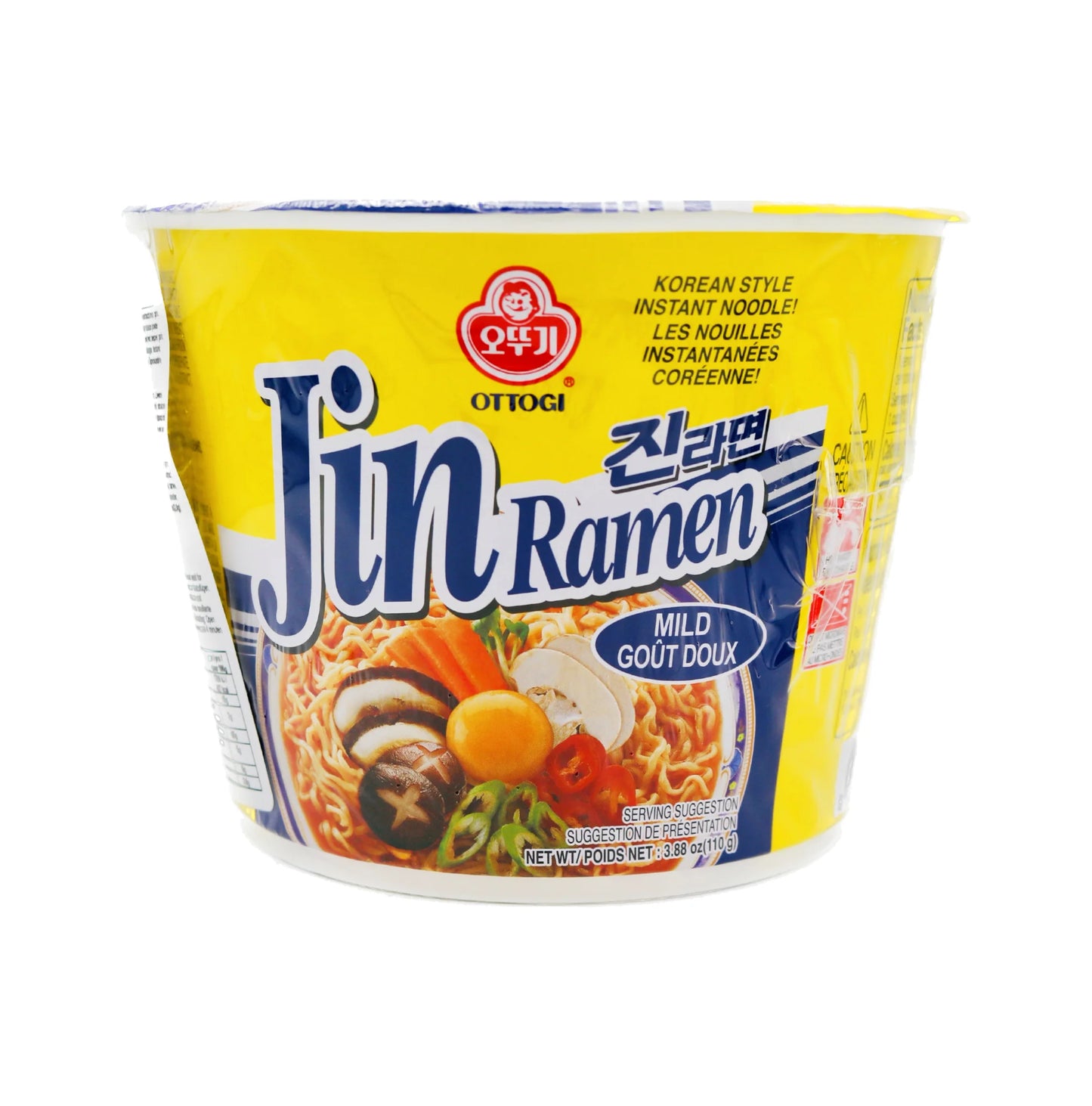 ottogi jin ramen mild big bowl 110g