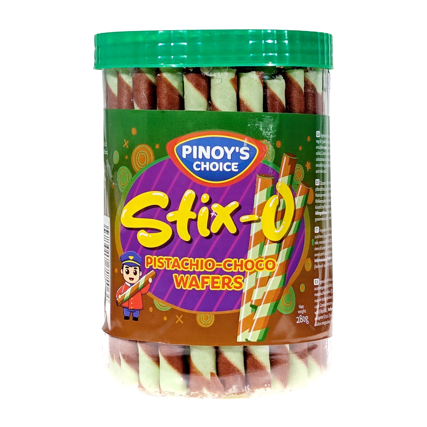 pinoys choice stix-o pistachio choco wafers 280g