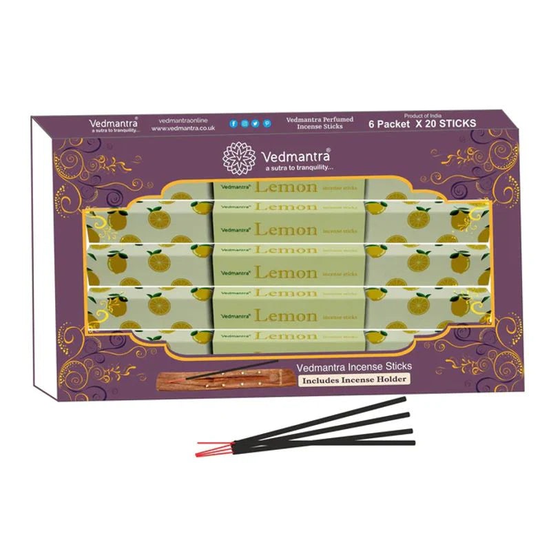 vedmantra lemon incense sticks 10s