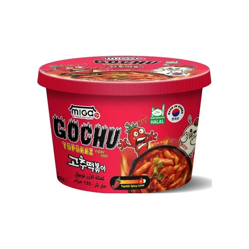 miga gochu topokki fiery hot 135g