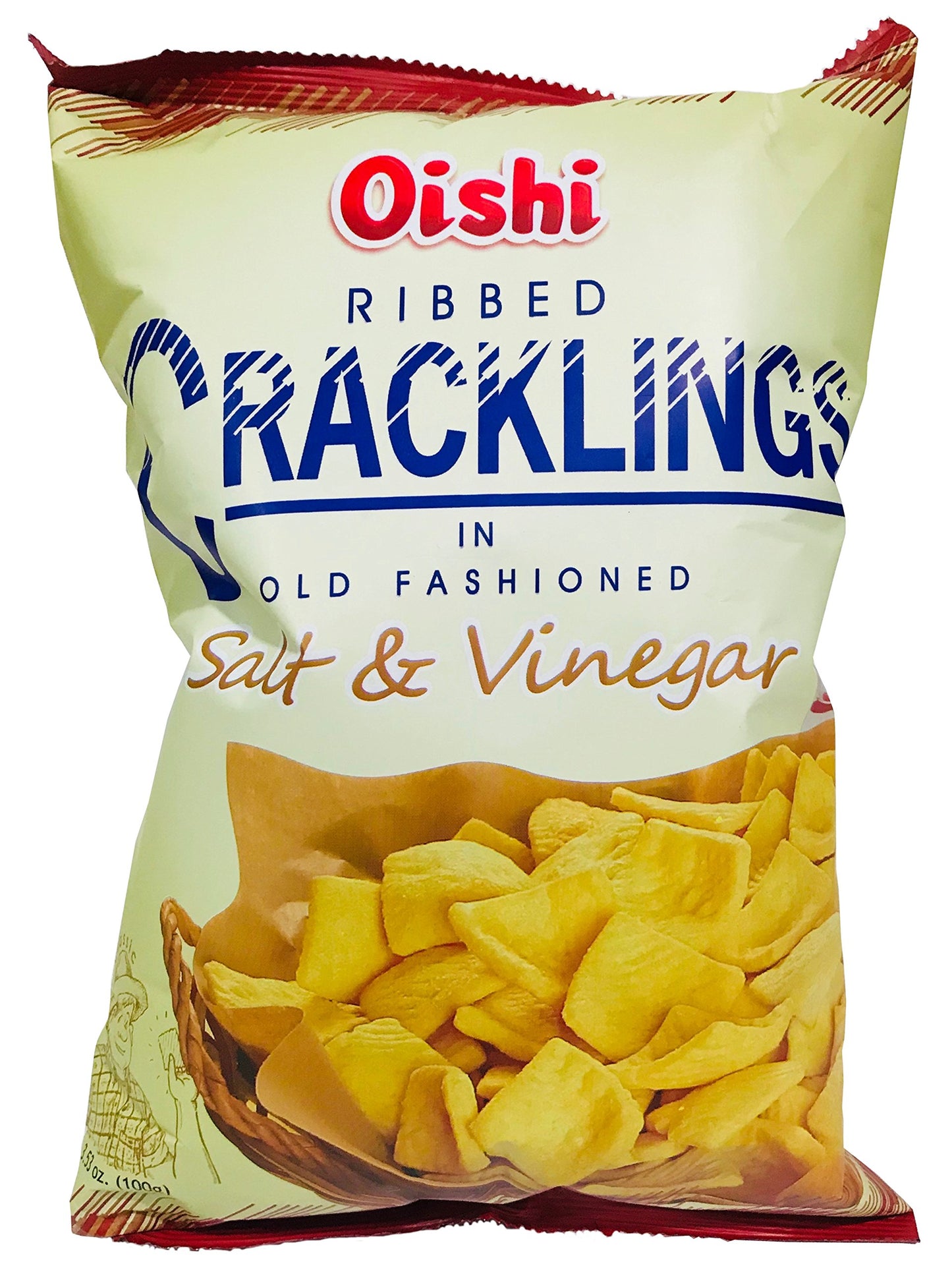 oishi ribbed crackling salt&vin 90g