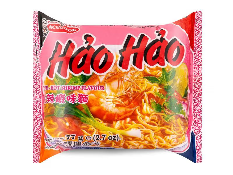 acecook haohao hot sour shrimp 77g