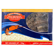 GR tiger prawn 1kg head,shell on
