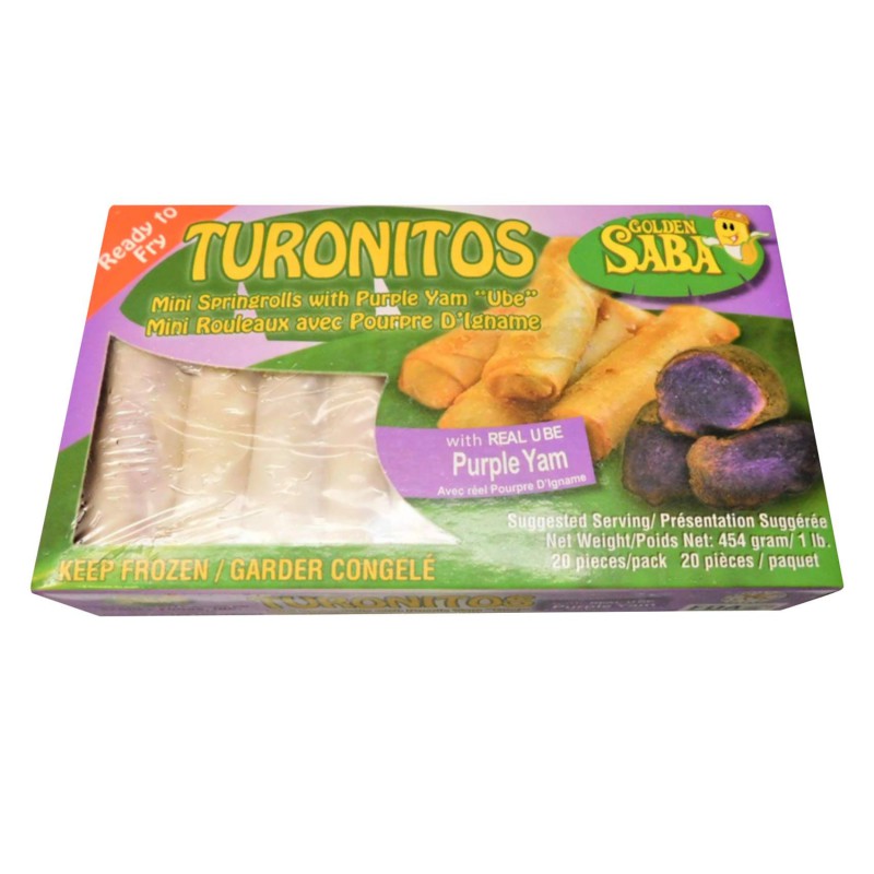 golden saba turon with purple yam 454g