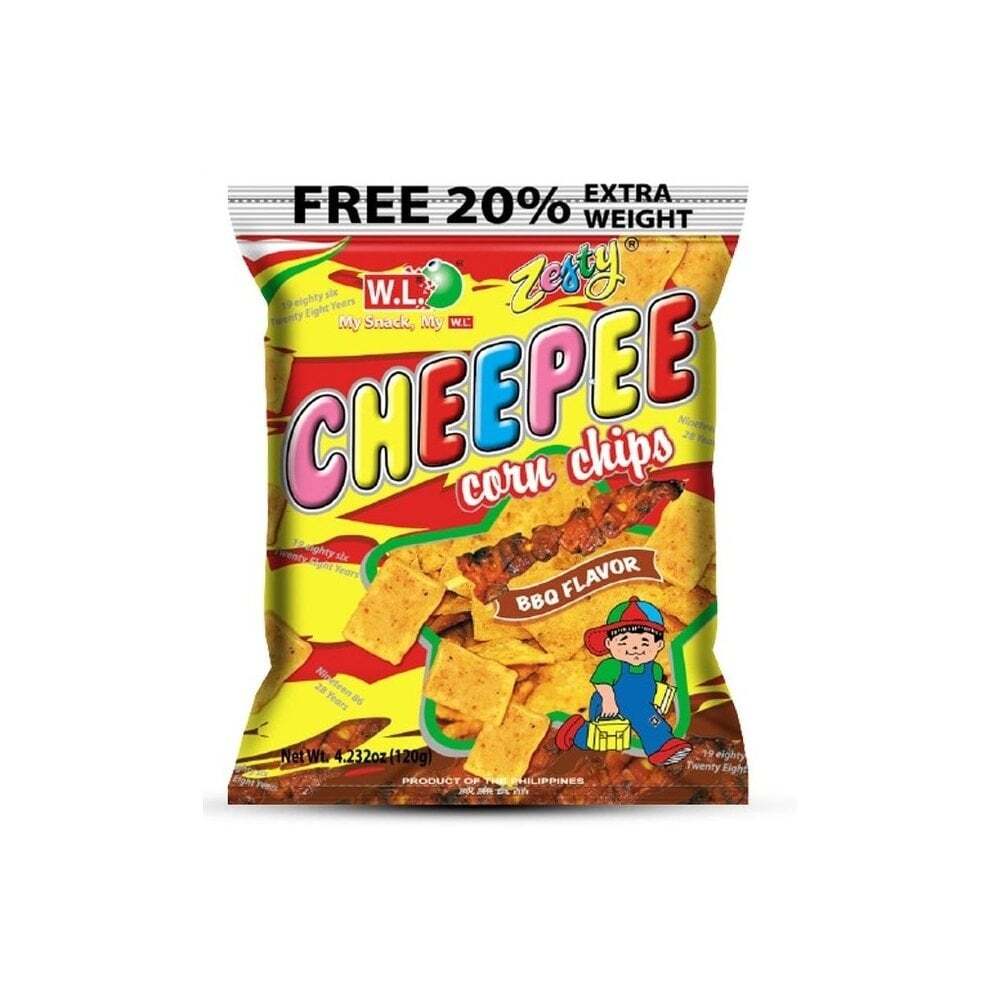 WL cheepee corn chips bbq 120g