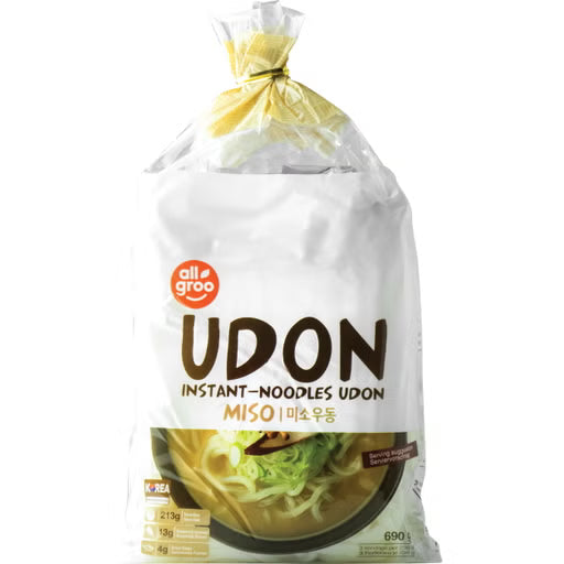 allgroo udon noodles miso 690g