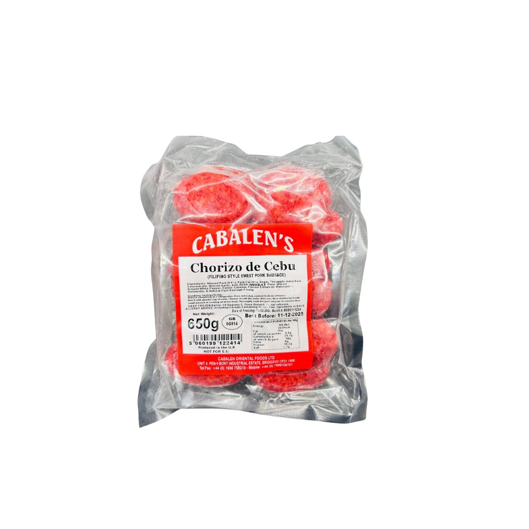cabalens chorizo de cebu 650g