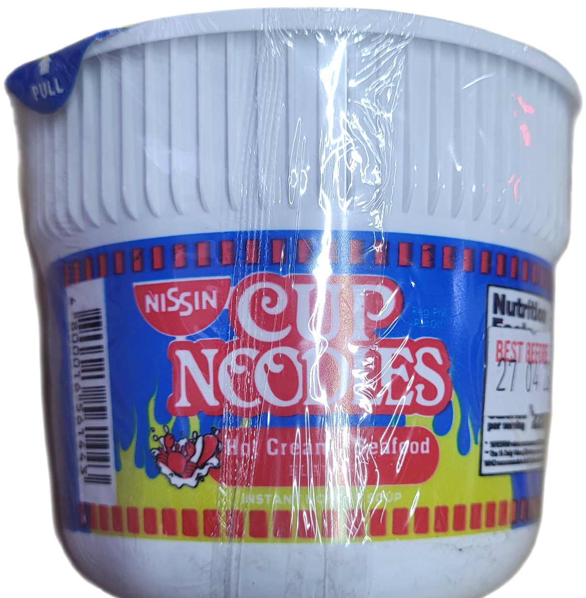 nissin mini cup noodles hot creamy seafood 45g