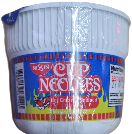 nissin mini cup noodles hot creamy seafood 45g