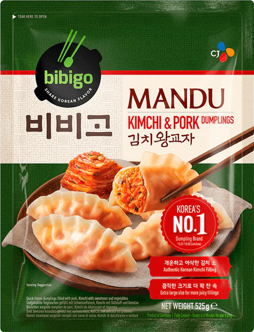 bibigo mandu kimchi & pork dumpling 525g
