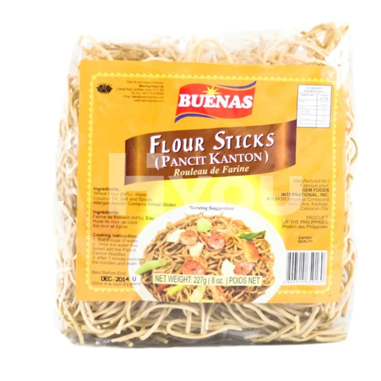 buenas flour sticks pancit kanton 454g