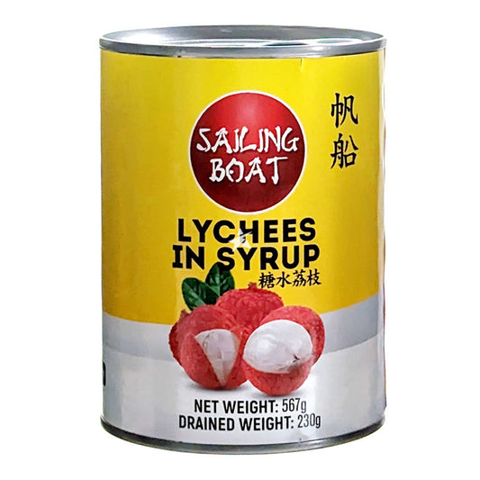 sailing boat lychees in syrup 567g