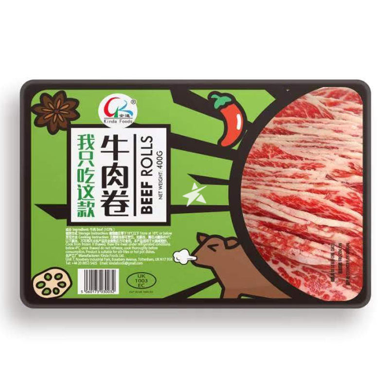 kinda foods beef rolls 400g