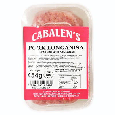 cabalens pork longanisa 650g