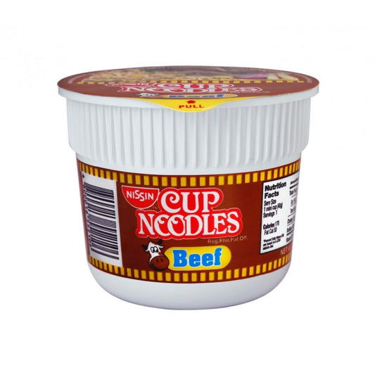 nissin cup mini noodles beef 40g