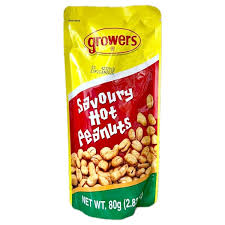 growers savory hot peanuts 80g