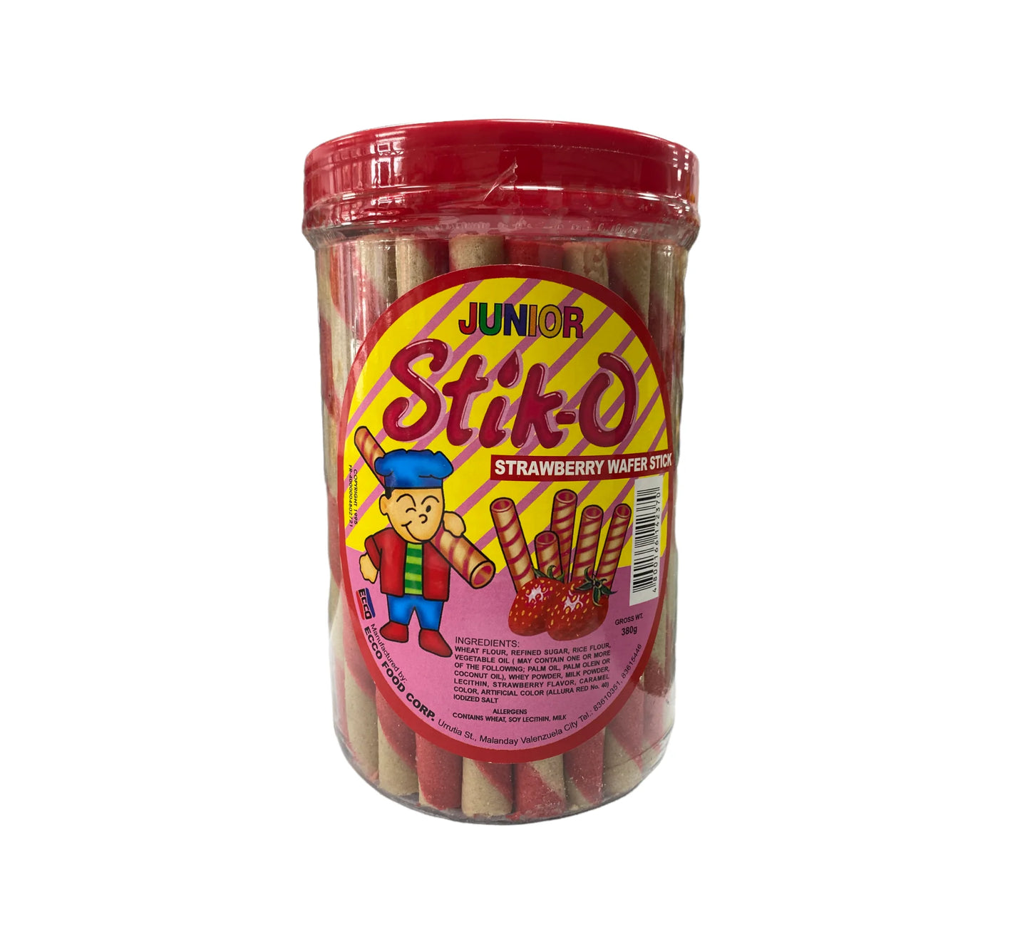 pinoys choice stix-o strawberry wafers 280g
