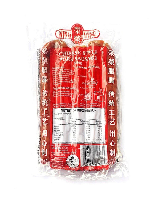 wingwing chinese style pork sausage 375g