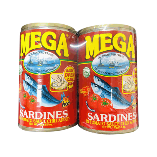 mega sardines tomato chili twin 2x155g